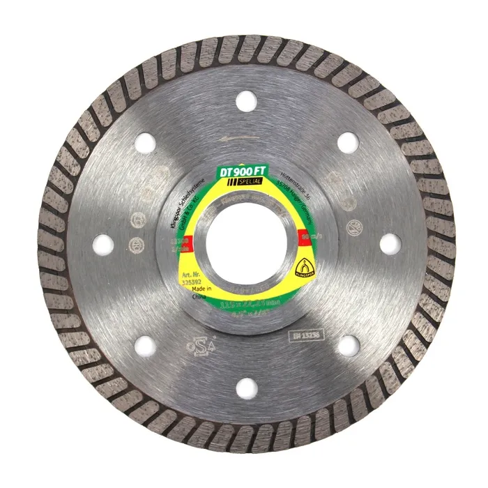 Disc diamantat, continuu, pentru debitare placi ceramice, Klingspor DT 900 FT Special, 115 x 22.23 x 1.4 mm