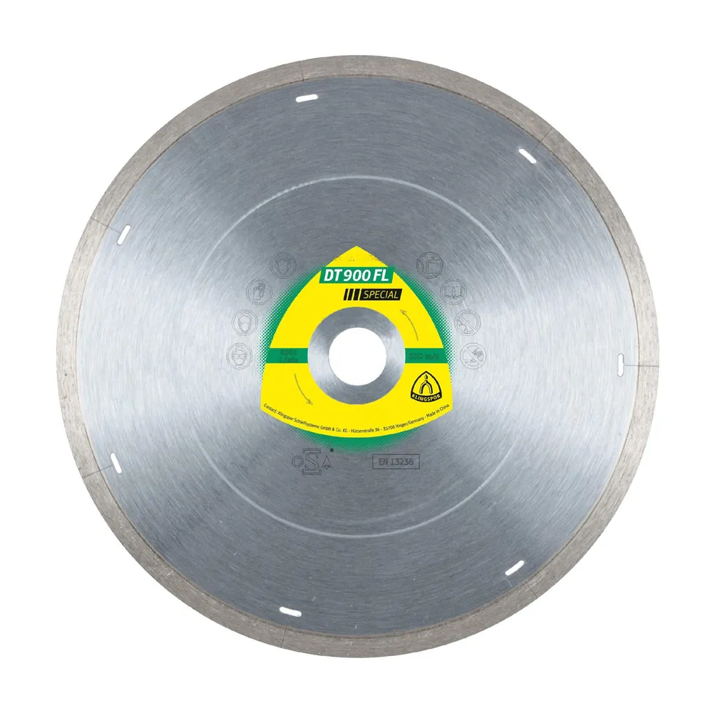 Disc diamantat, continuu, pentru debitare placi ceramice / marura, Klingspor DT 900 FL Special, 331042, 115 x 22.23 x 1.4 mm