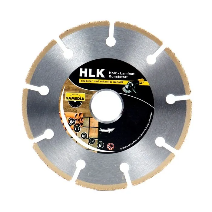 Disc diamantat, cu segmente, pentru debitare lemn, HLK 320023, 115 x 22.23 x 1 mm