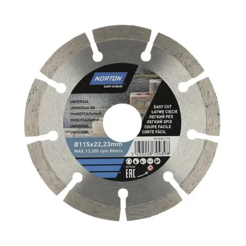 Disc diamantat Norton Universal TurboØ115x22, 23mm