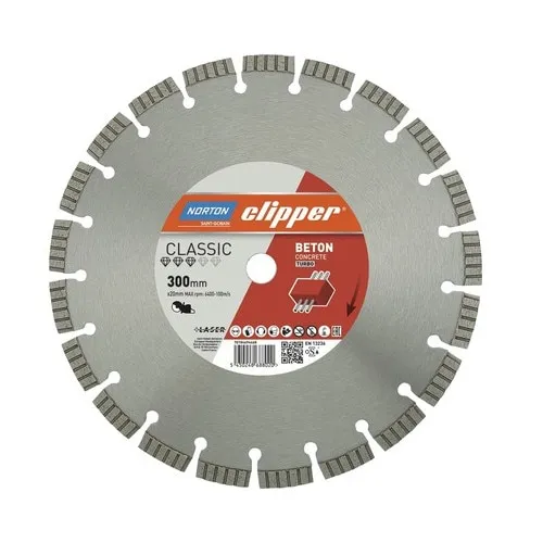 Disc diamantat pentru beton Norton Clipper Ø125x22, 23mm