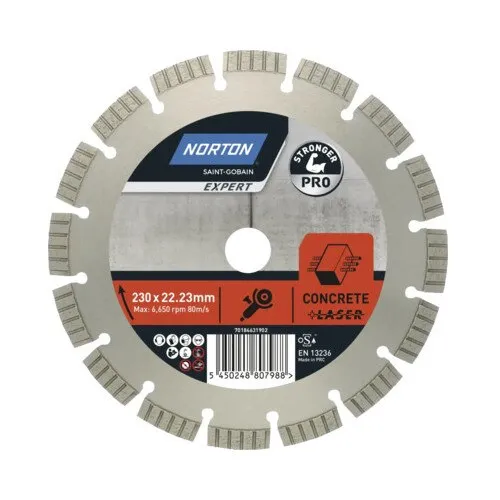Disc diamantat pentru beton Norton Expert Pro Ø230x22, 23mm