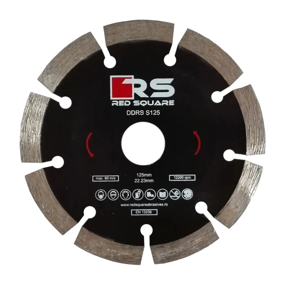 Disc diamantat pentru debitare beton, 125x22.2x2mm, Red Square