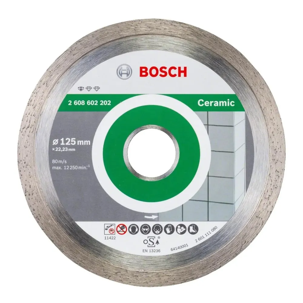 Disc diamantat pentru debitare placi ceramice, Bosch, 125x22.23x1.6mm
