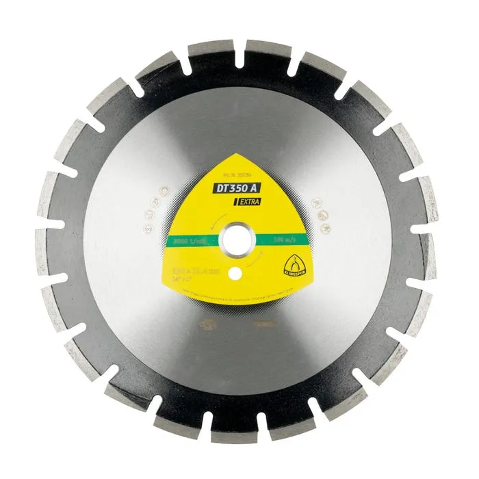 Disc diamantat, segmentat, pentru debitare asfalt, Klingspor DT 350 A, 400 x 25.4 x 3.6 mm