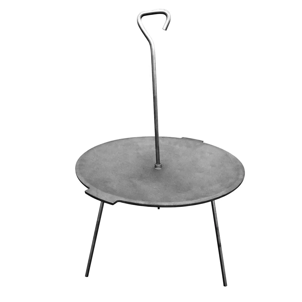Disc gratar, pentru picnic fonta, D 52 cm, cu 3 picioare din otel
