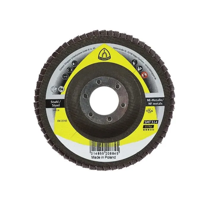 Disc lamelar frontal Klingspor SMT 314, 80, 115x22.23mm, pentru otel si metale neferoase