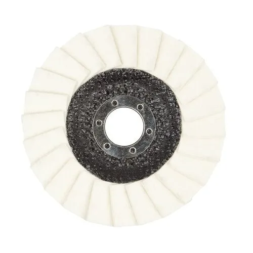 Disc lamelar pentru lustruit Wolfcraft Ø115x22, 23 mm, din pasla