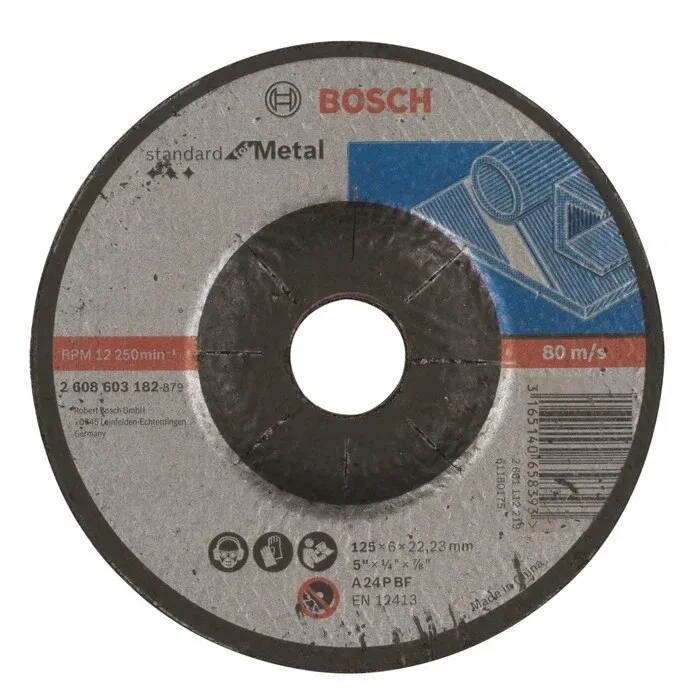 Disc polizare metale, Bosch Standard for Metal, 125 x 22.23 x 6 mm