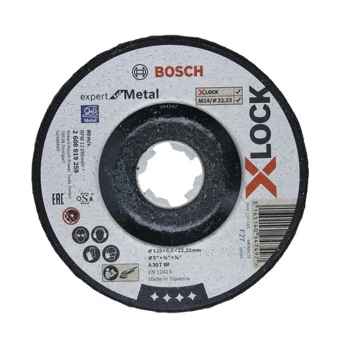 Disc polizare metale Bosch Zubehör Ø125x6x22, 23 mm, pentru mandrina X-LOCK System