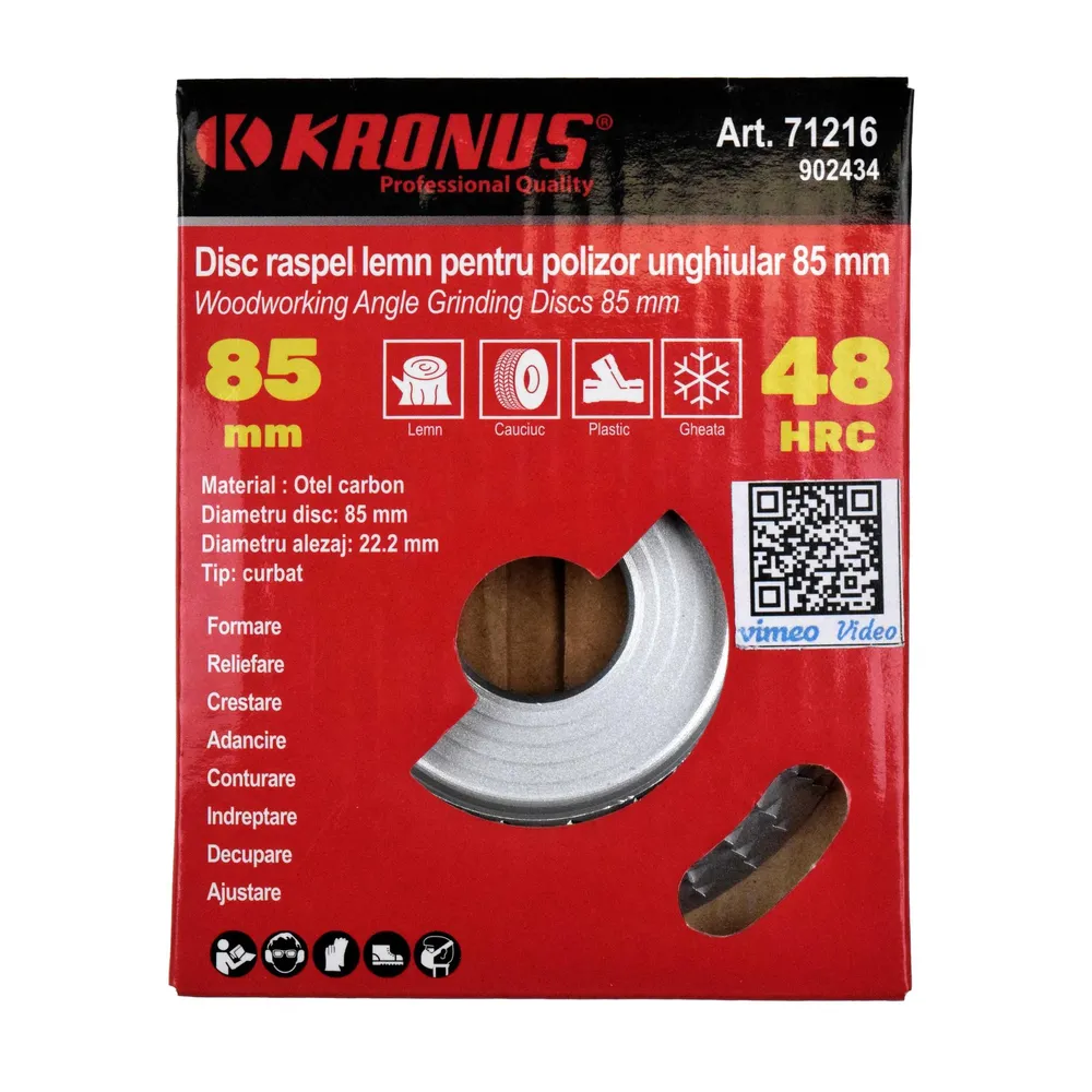 Disc slefuire lemn, Kronus 902434, 85 x 22.5 mm