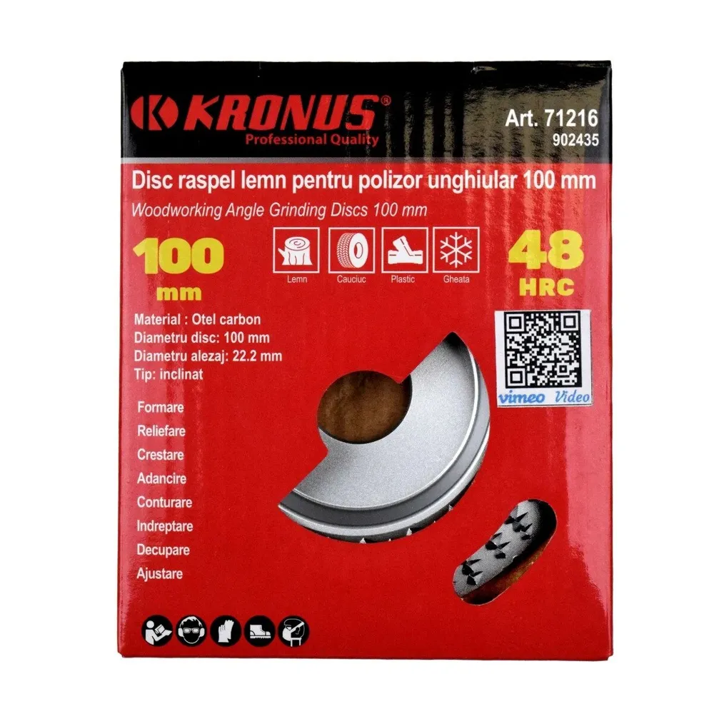 Disc slefuire lemn, Kronus 902435, 100 x 22.5 mm
