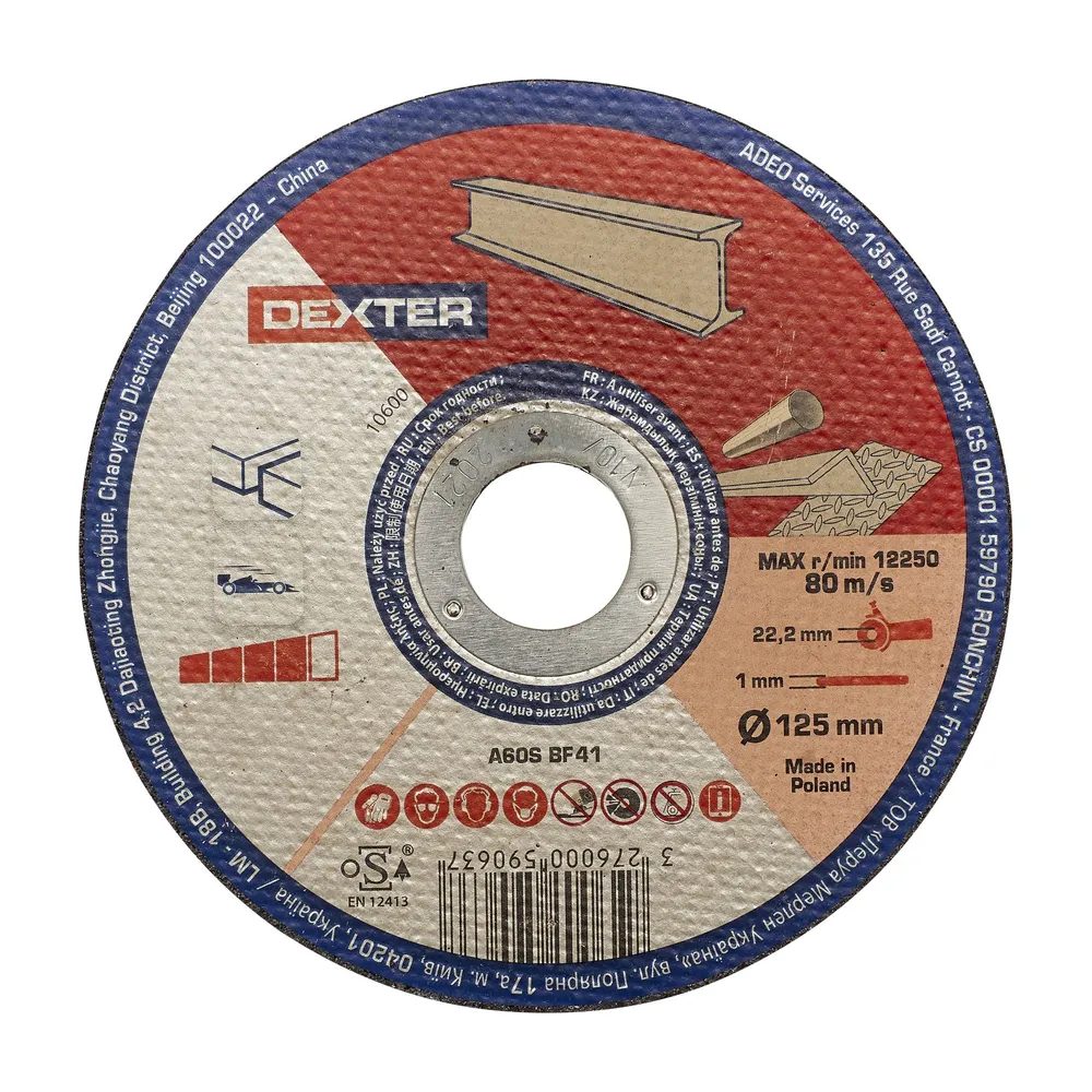 Disc taiere Dexter, pentru otel/metal, Ø 125 x 1 mm
