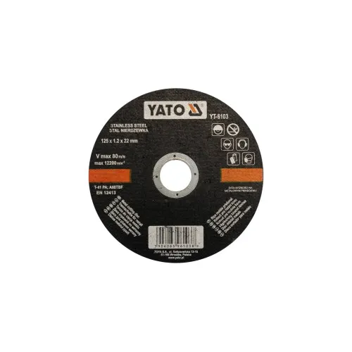 Disc taiere metal si inox 125 x 1,2 x 22 mm Yato