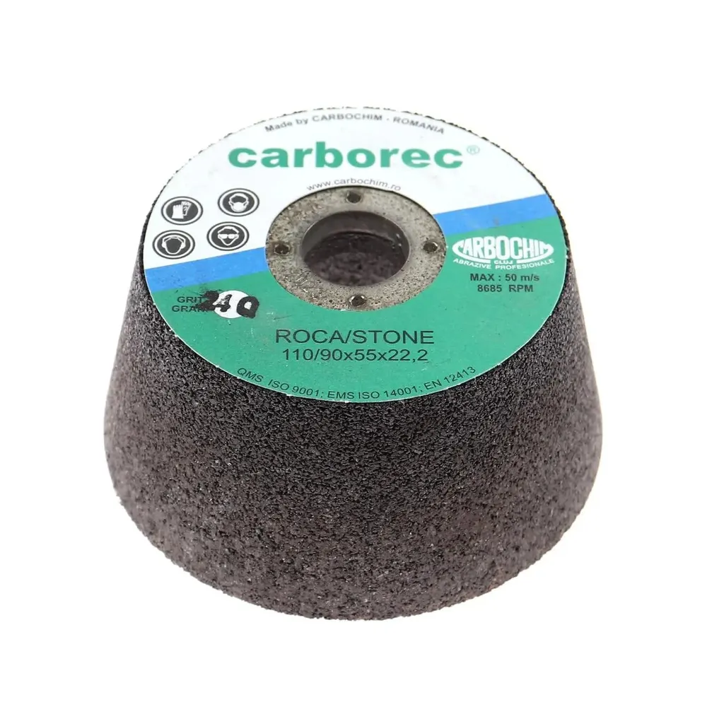 Disc tip oala pentru slefuit pardoseli din beton si marmura, Carbochim 11BT1, 110 x 55 x 22.2 mm