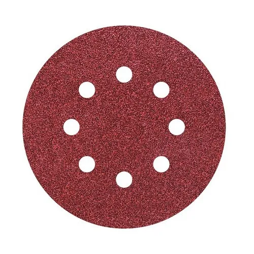 Discuri abrazive cu autofixare cu 8 perforatii Wolfcraft Ø125mm, granulatie 120, pachet 5 bucati
