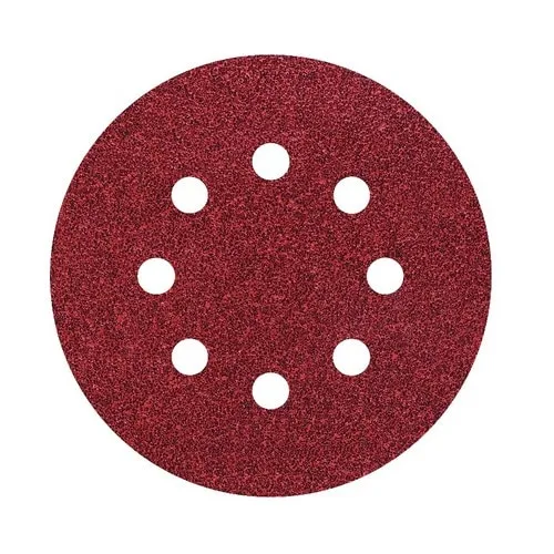 Discuri abrazive cu autofixare cu 8 perforatii Wolfcraft Ø125mm, granulatie 120, pachet 25 bucati