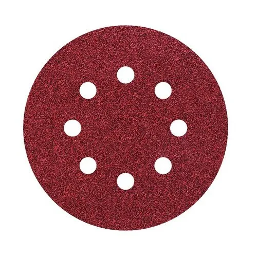Discuri abrazive cu autofixare cu 8 perforatii Wolfcraft Ø125mm, granulatie 40, pachet 5 bucati