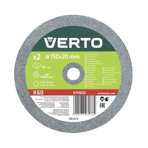 Discuri de slefuit Verto Ø150x20mm, set 2 bucati