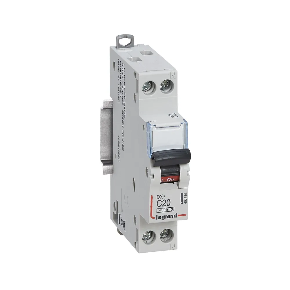 Disjunctor Legrand DX3, 1P+NR, 20 A, curba C, 4.5 KA