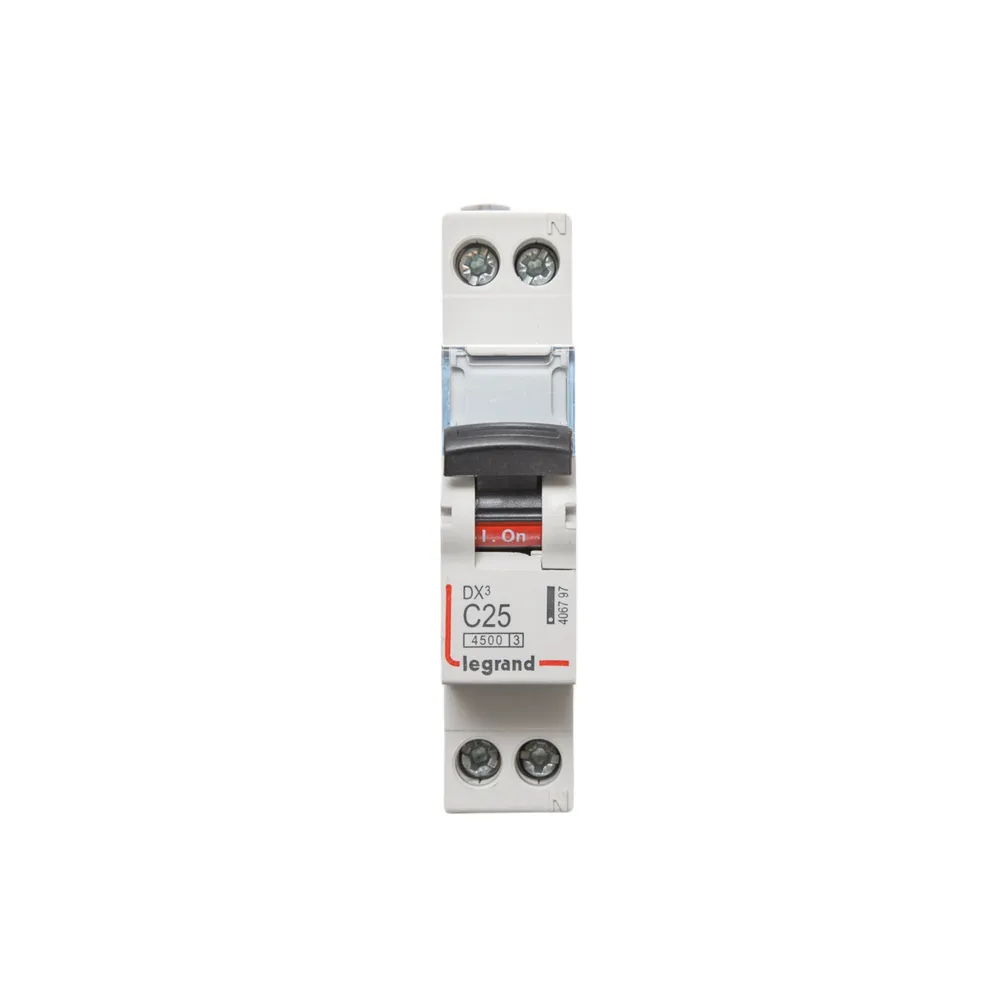 Disjunctor Legrand DX3, 1P+NR, 25 A, curba C, 4.5 KA