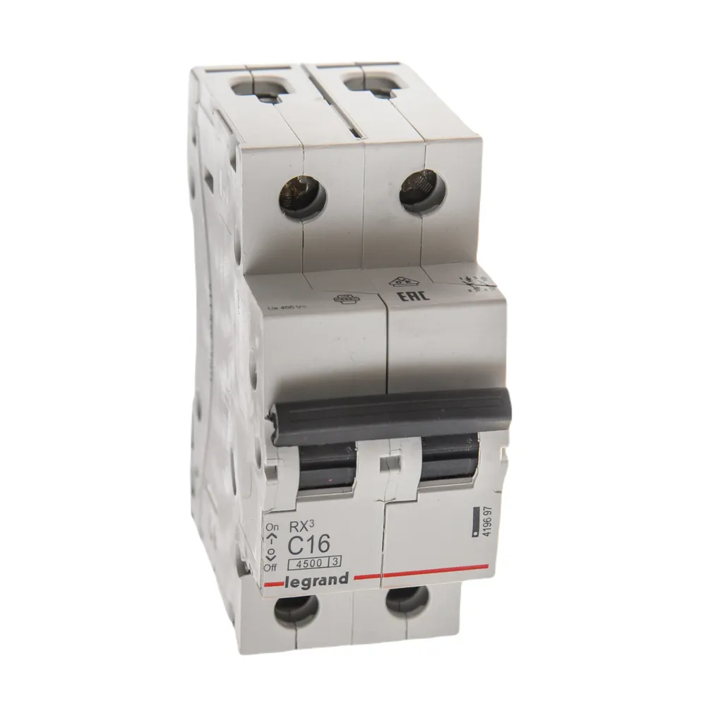 Disjunctor Legrand RX3, bipolar, 16 A, curba C, 4.5 KA