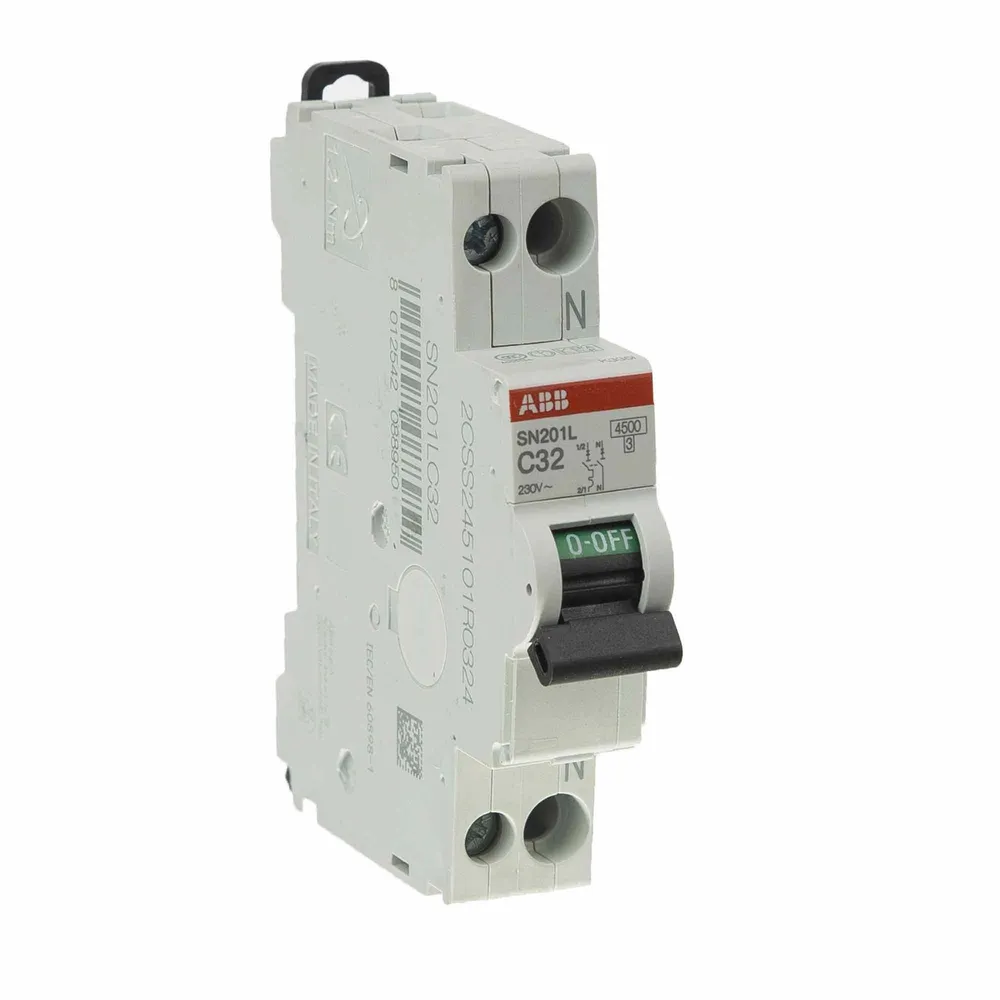 Disjunctor modular ABB, P+N, 32A, 1P