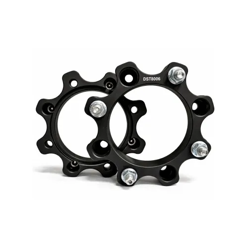 Distantier ATV 50 mm 4x136 centrare 120 cu 8 piulite M10x1.25 set 2 bucati aluminiu forjat negru — imaginea 2