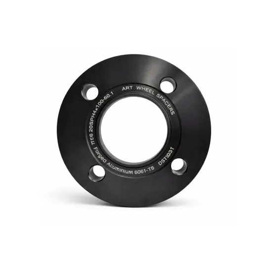 Distantier janta auto 20 mm, 4x100, centrare 60.1 mm, aluminiu forjat, negru