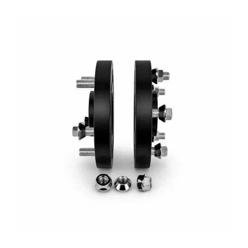 Distantier janta auto 20 mm 4x108 centrare 63.3 prindere dubla cu 4 prezoane incluse negru — imaginea 2