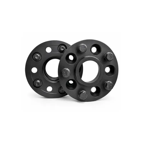 Distantier janta auto 22 mm 5x100 la 5x112 centrare 57.1–57.1 cu 5 prezoane M14x1.5 set aluminiu forjat negru — imaginea 2
