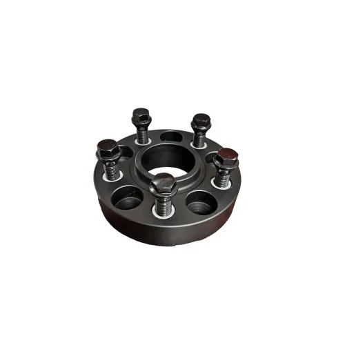 Distantier janta auto 30 mm 5x112 centrare 66.5–66.5 prindere dubla cu 5 prezoane M14x1.5 negru — imaginea 2