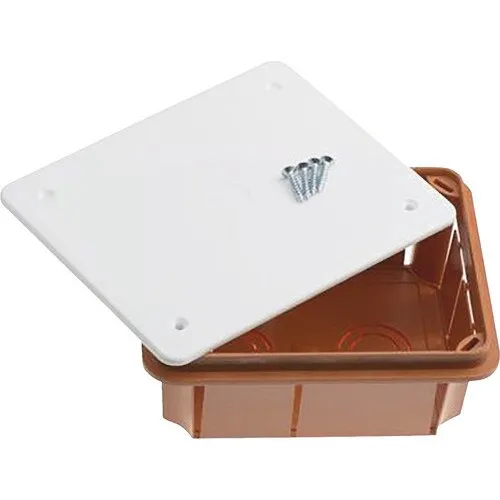 Doza ingropata pentru legaturi Pawbol 119x96x45 mm, cu capac alb