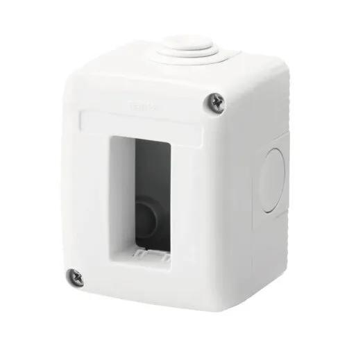 Doza suport aparataje Gewiss 1 modul IP44, montaj aplicat, gri