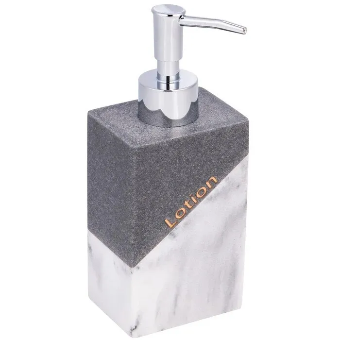 Dozator sapun lichid, Kadda Duo A-G BPO-4247A, polirasina, alb + gri, 280 ml