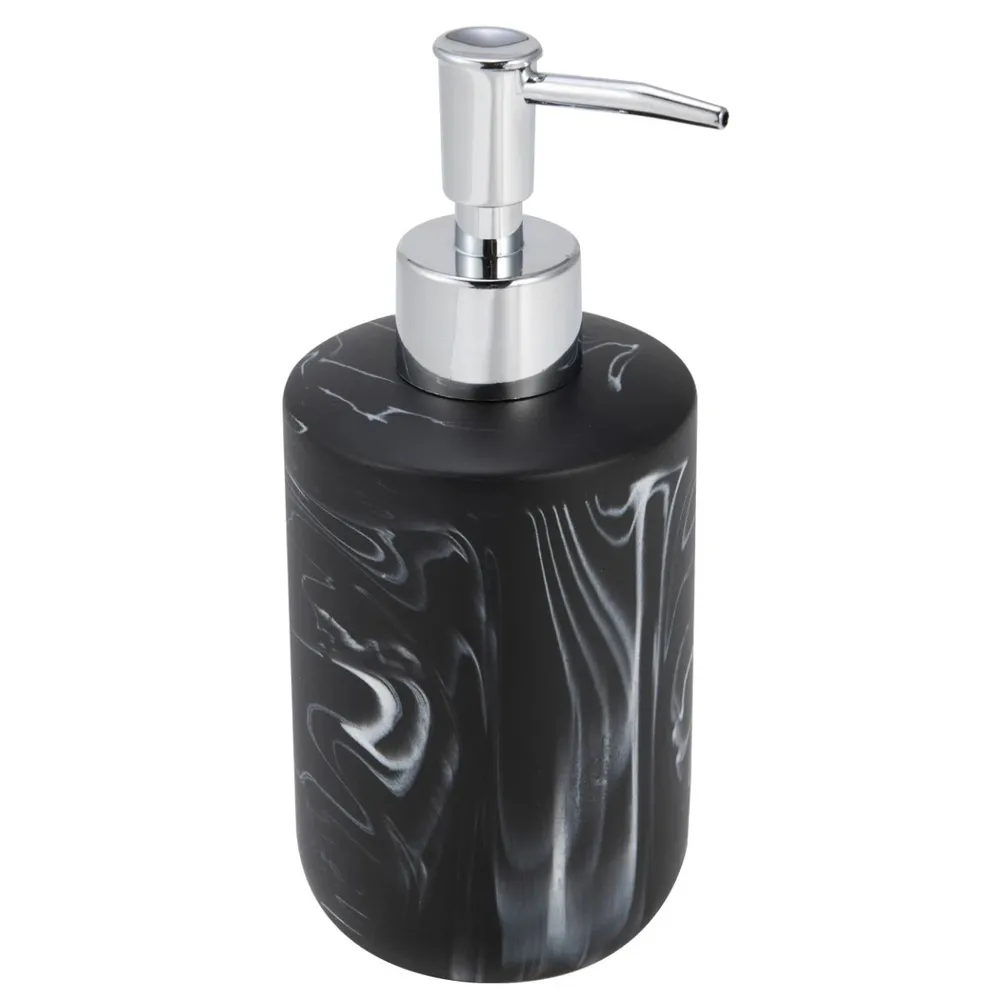 Dozator sapun lichid, Kadda Maroc BPO-4126A, polirasina, negru + alb, 300 ml