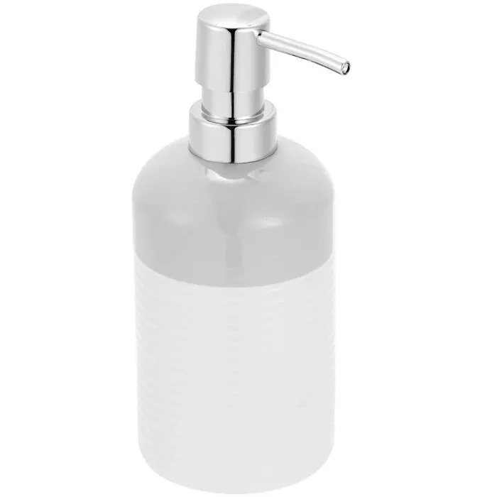 Dozator sapun lichid Kadda Original BCO-1986A, 0.45 L, ceramica, alb + gri