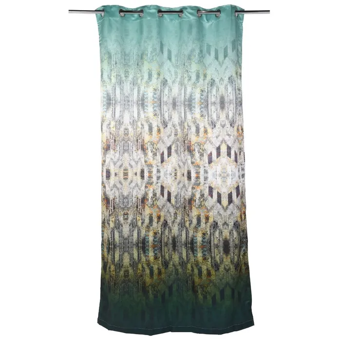 Draperie Caressa, SGEPC031, poliester, verde, model abstract, semiopac, 135 x 245 cm
