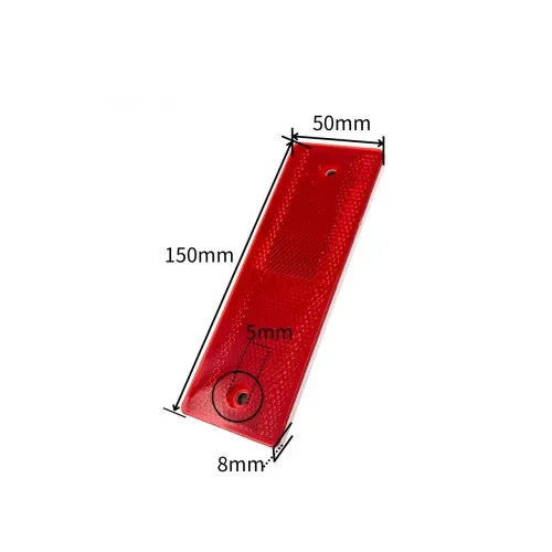 Dreptunghi reflectorizant rosu 5x15cm auto universal — imaginea 5