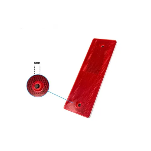 Dreptunghi reflectorizant rosu 5x15cm auto universal — imaginea 4