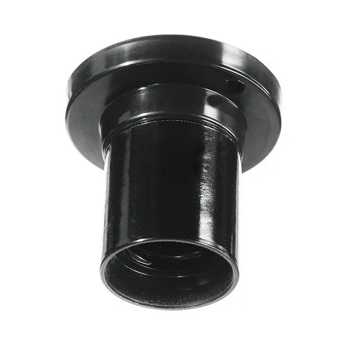 Dulie tavan E27, plastic, neagra, 45x65mm, set 1 buc