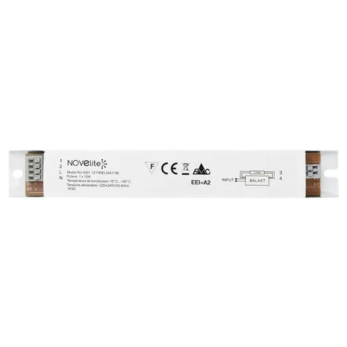 Element de retea, alb, 25x20x200mm, pentru tuburi fluorescente