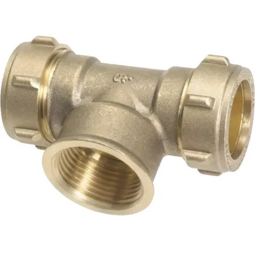 Element T/Teu compresie cu inel din alama FI 15x1/2”