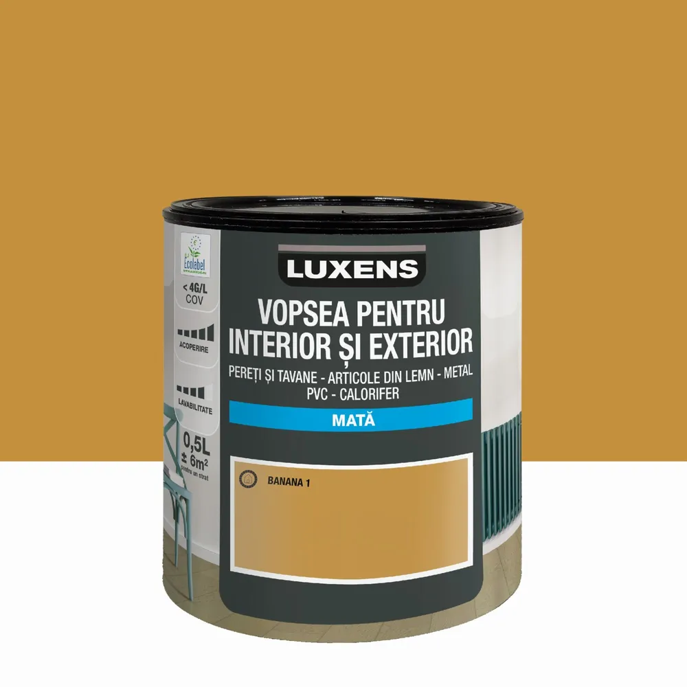 Email pe baza de apa Luxens, multisuport, Banana1, aspect mat, 0.5 L