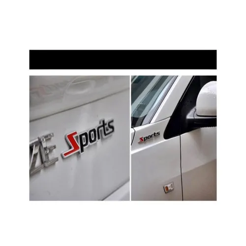 Emblema auto Sports culoare Negru/Rosu dimensiune 11.3cm x 1.3cm — imaginea 4