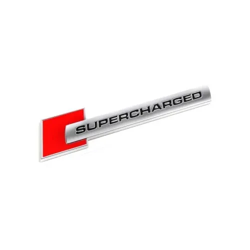 Emblema "Supercharged" culoare Crom — imaginea 2