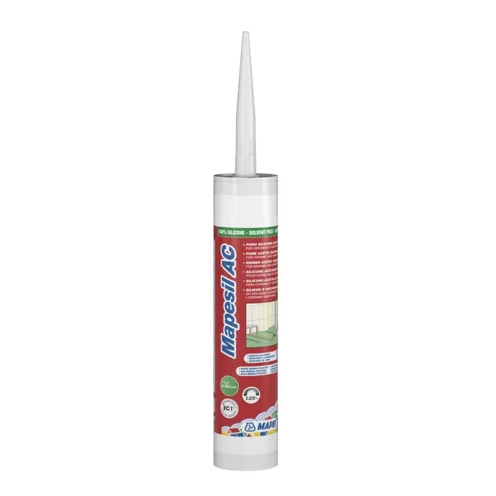 Etansant siliconic pentru rosturi, Mapei Mapesil AC, 120 black, interior / exterior, 310 ml