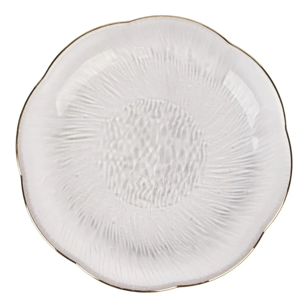 Farfurie intinsa 2BLP65-CGR, sticla, transparent, 16.5 cm