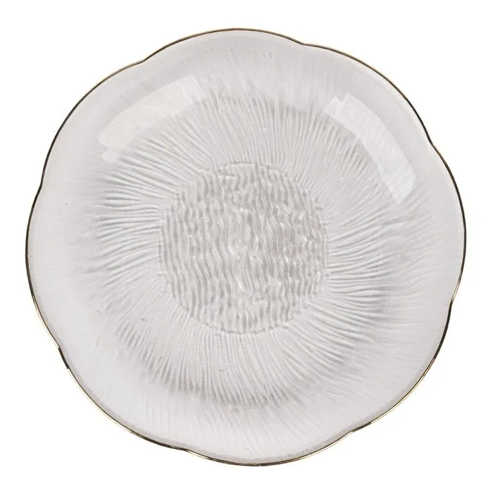 Farfurie intinsa 2BLP90-CGR, sticla, transparent, 23 cm