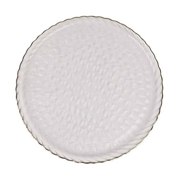 Farfurie intinsa 2NPP102-CGR, sticla, transparent, 26 cm